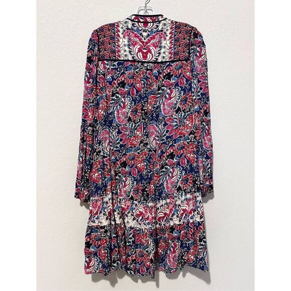 Anthropologie Spliced Tunic Dress S Boho Pheasant Folk Cottage - Picture 3 of 11